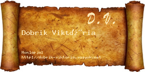 Dobrik Viktória névjegykártya