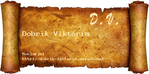 Dobrik Viktória névjegykártya